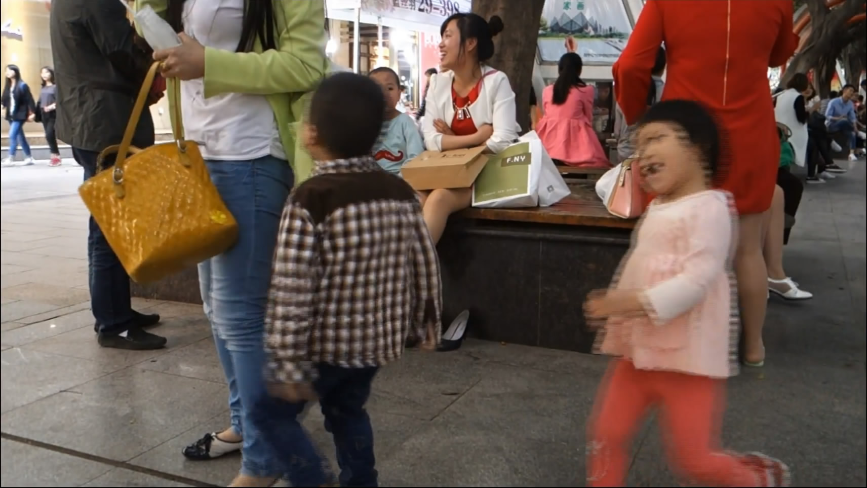shopping with boy